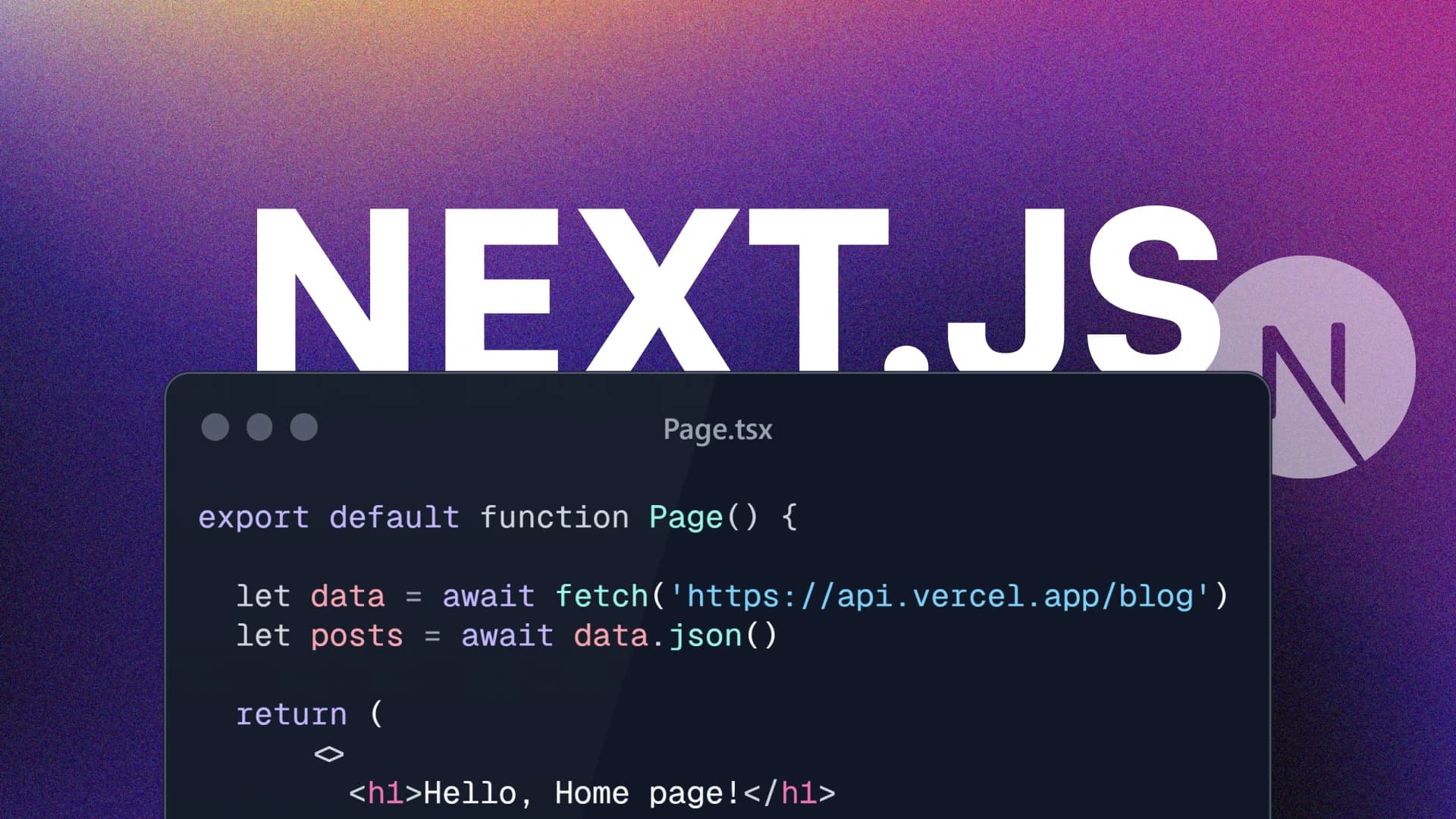 Begin Next js